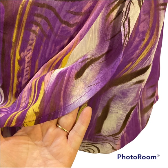 Twelve by twelve Purple yellow Camisole style top - Picture 5 of 6